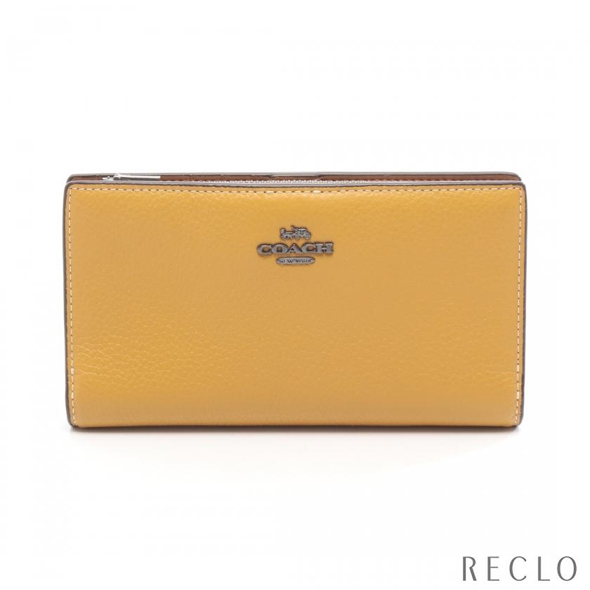 COACH（コーチ） スリムジップウォレット 二つ折り長財布 レザー