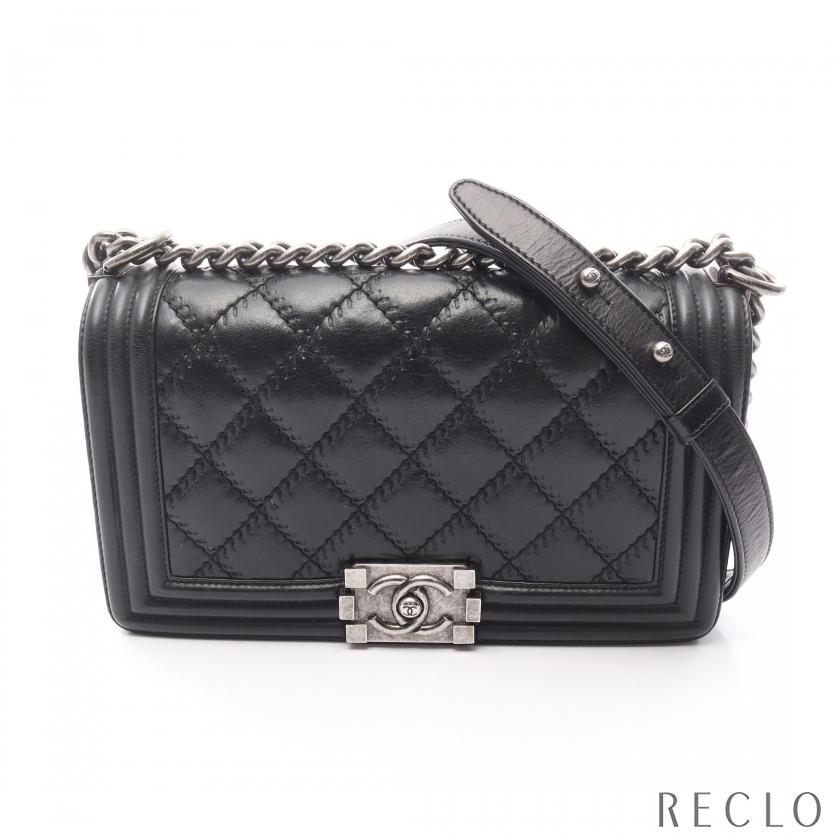 CHANEL シャネル　ボーイシャネル　ショルダーバッグ　ラムスキン　ブラック CHANEL（シャネル） ボーイシャネル チェーンショルダーバッグ