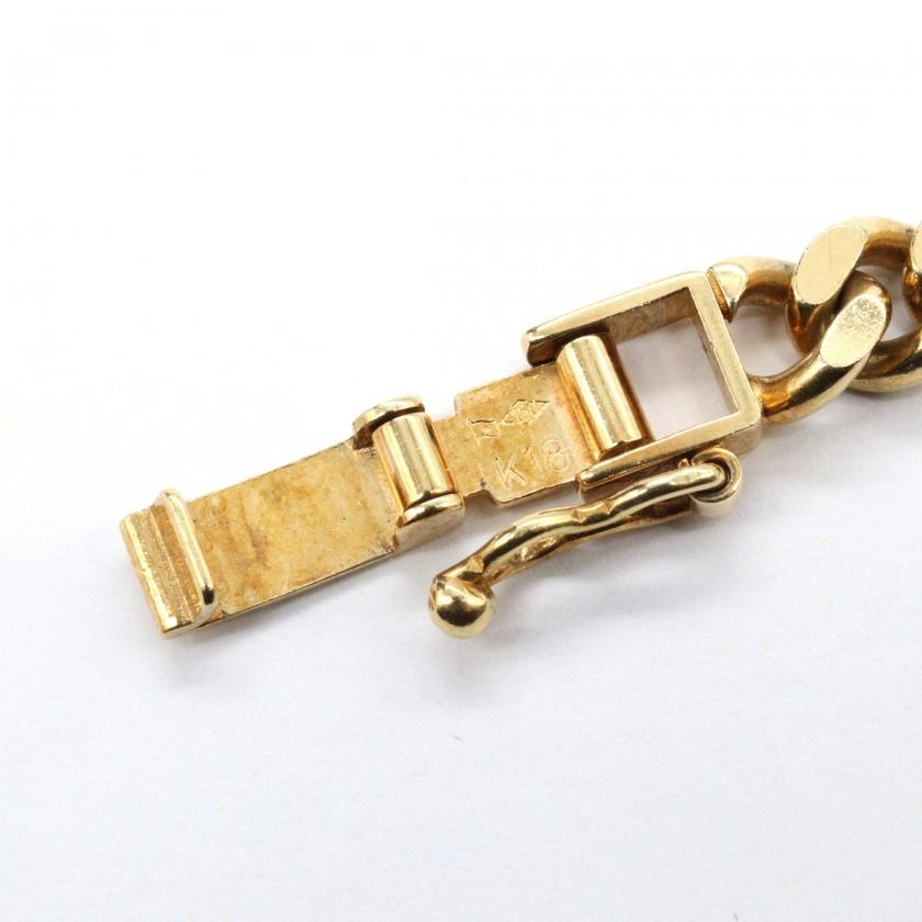 ノーブランドジュエリー NO BRAND JEWELRY 2メンSキヘイ ブレスレット ブレスレット K18YG イエローゴールド ユニセックス 中古 喜平ネックレス 2面シングル 50cm 60.3g K18YG K18 イエローゴールド キヘイネックレス 中古 送料