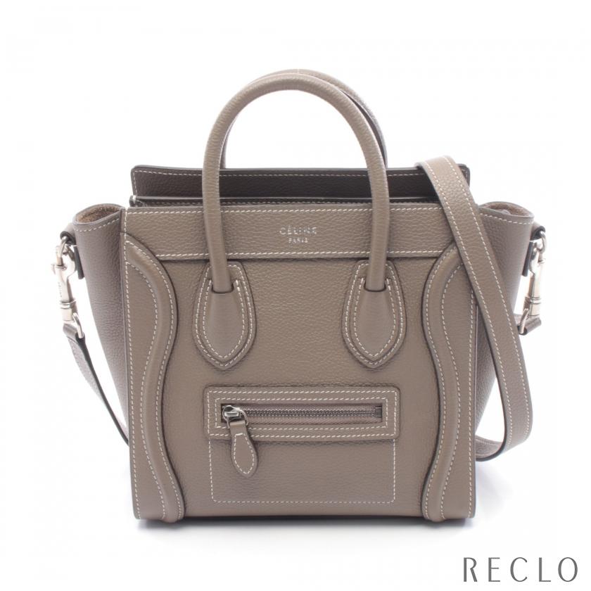 CELINE（セリーヌ） ラゲージ ナノショッパー ハンドバッグ レザー