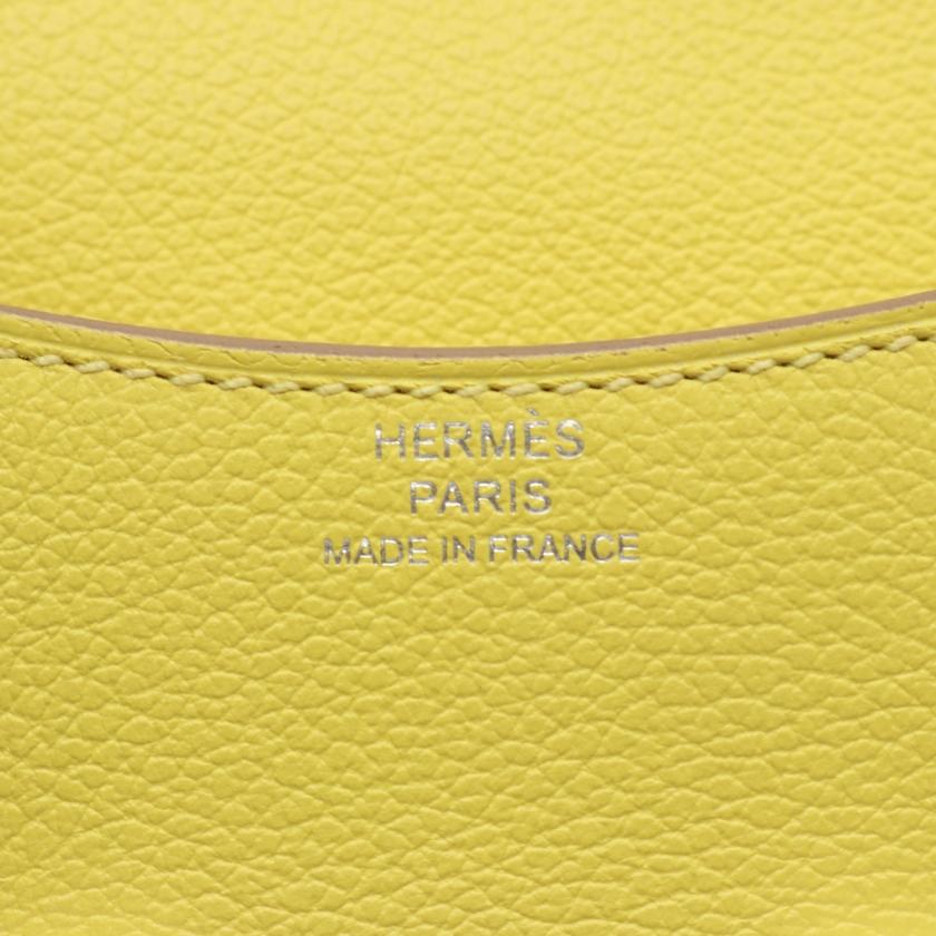 エルメス HERMES コンスタンス スリム ライム 二つ折り財布 エバー 