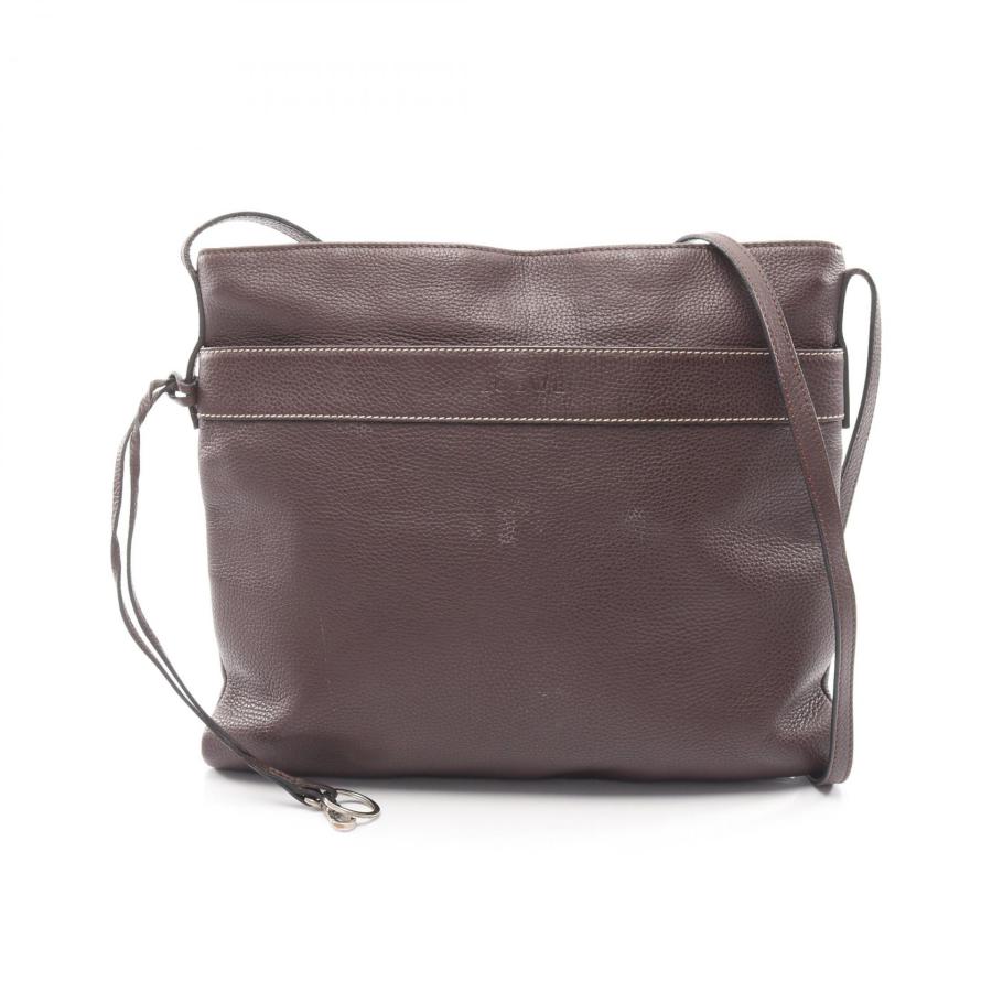 ロエベ　ブラウン レザー ショルダーバッグ LOEWE（ロエベ） ショルダーバッグ バッグ レザー ブラウン系 【中古