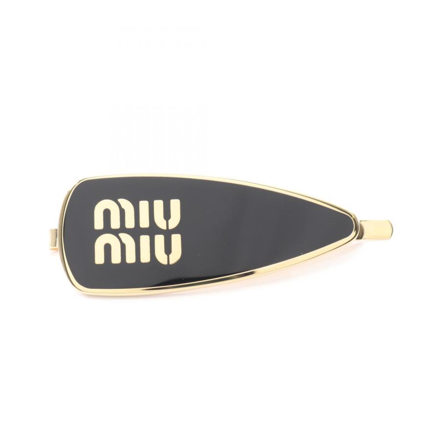 【美品】miu miu /ゴールド/ヘアピン ミュウ Miu ヘアピン バレッタ アクセサリー GP（ゴールドメッキ