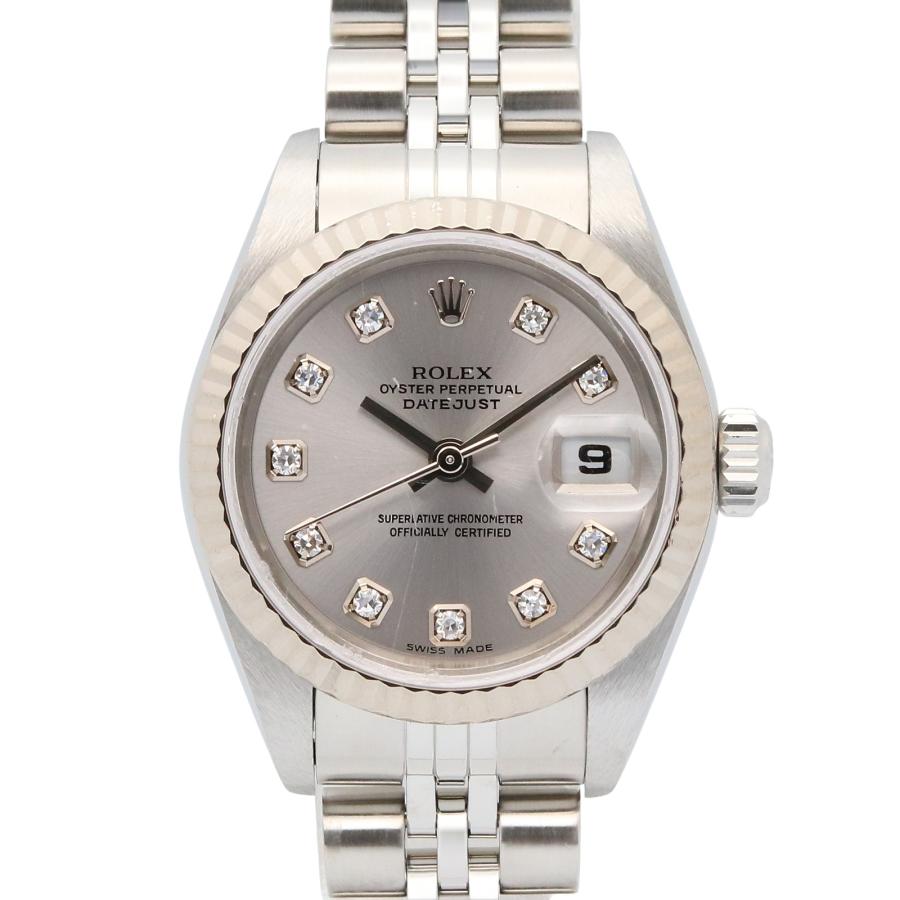 ROLEX(ロレックス) 腕時計 デイトジャスト 79174G レディース SS×K18WG/10P新型ダイヤ/17コマ+余り4コマ(1コマ落ち) 黒 デイトジャスト 26[79174G] Datejust 26 | ロレックス レディース 新品