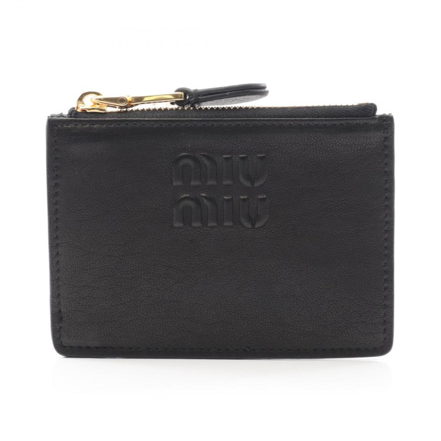 ミュウ Miu NAPPA AVIATOR コインケース 財布 レザー ブラック系
