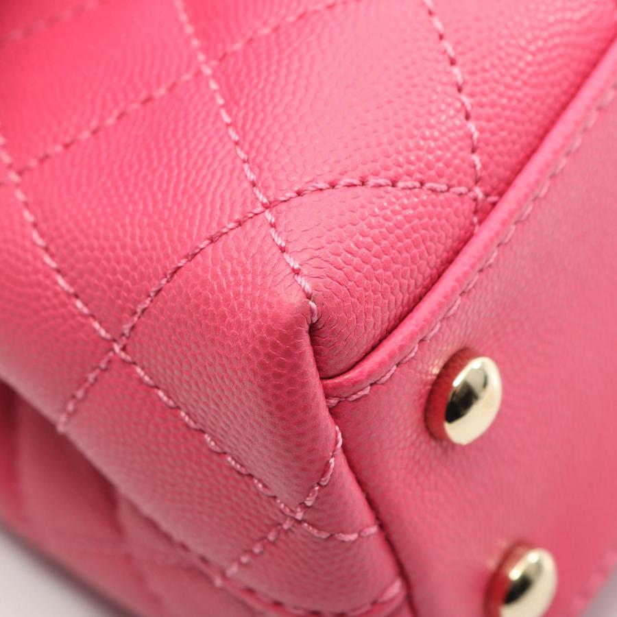 シャネル CHANEL ココハンドルXXS トップハンドル ハンドバッグ バッグ キャビアスキン(グレインドカーフ) ピンク系 【中古】の画像