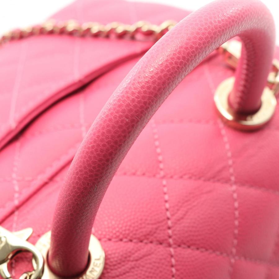 シャネル CHANEL ココハンドルXXS トップハンドル ハンドバッグ バッグ キャビアスキン(グレインドカーフ) ピンク系 【中古】の画像