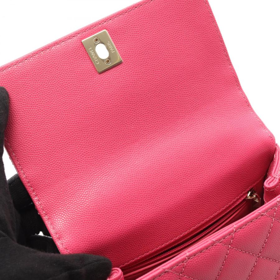 シャネル CHANEL ココハンドルXXS トップハンドル ハンドバッグ バッグ キャビアスキン(グレインドカーフ) ピンク系 【中古】の画像