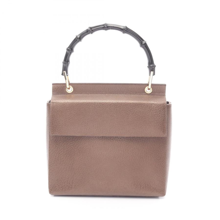 GUCCI（グッチ） バンブー ハンドバッグ バッグ レザー ブラウン系 001