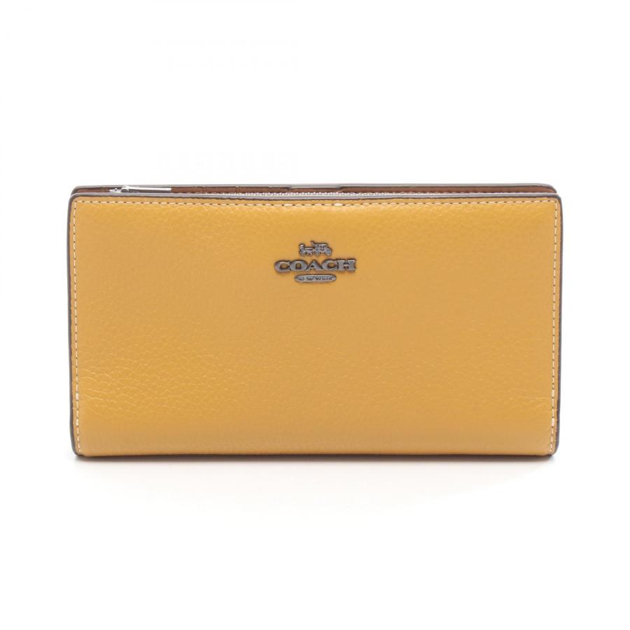 コーチ COACH スリムジップウォレット 二つ折り長財布 財布 レザー レディース ブラウン系 C8329 【中古】 COACH（コーチ） スリムジップウォレット 二つ折り長財布 財布 レザー