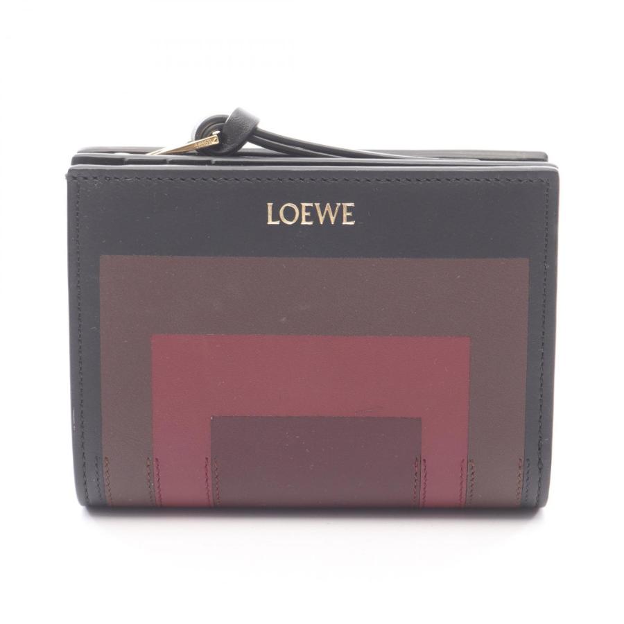 ロエベ LOEWE LOEWE x Albers 二つ折り財布 財布 レザー レディース ブラック系 / マルチカラー C643NCWX061101 【新品】 LOEWE（ロエベ） LOEWE LOEWE x Albers 二つ折り財布 財布 レザー