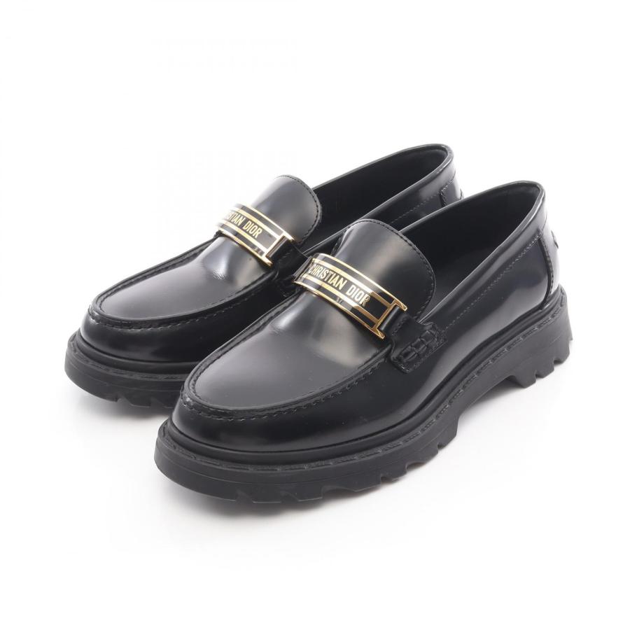 J*様 正規品!! DIOR ローファー ブラック　42 ディオール Dior ローファー 靴 レザー ブラック系 【中古】 : RECLO