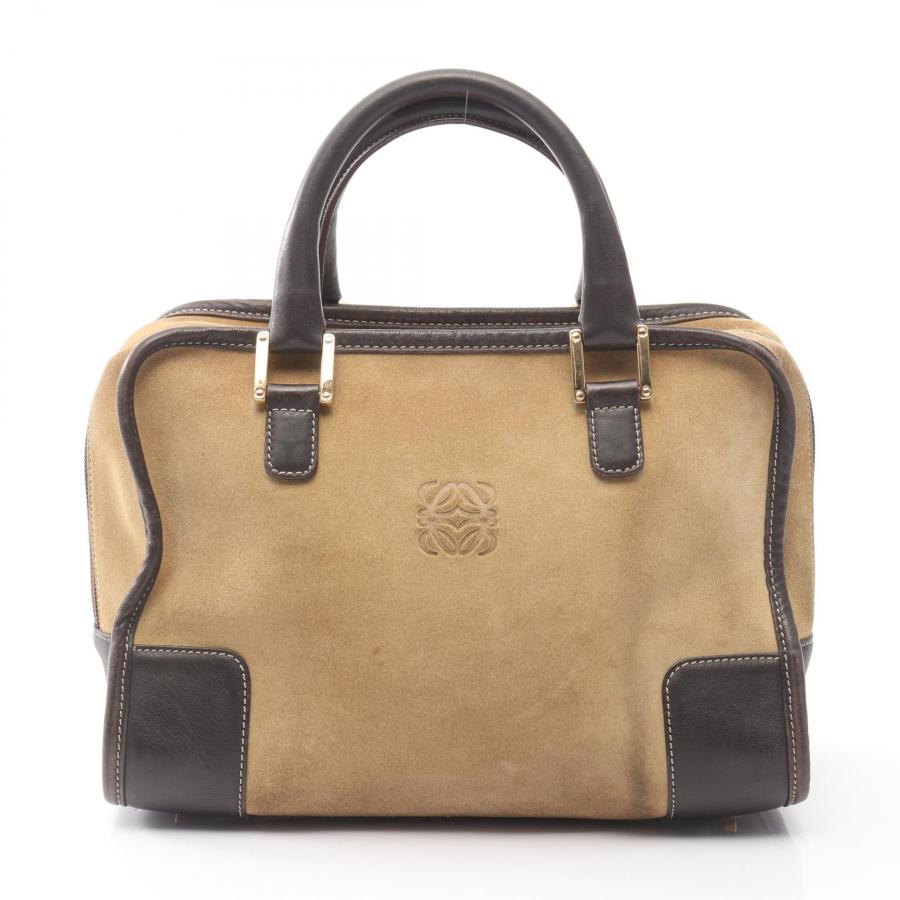 LOEWE（ロエベ） アマソナ28 ハンドバッグ バッグ スウェード ベージュ