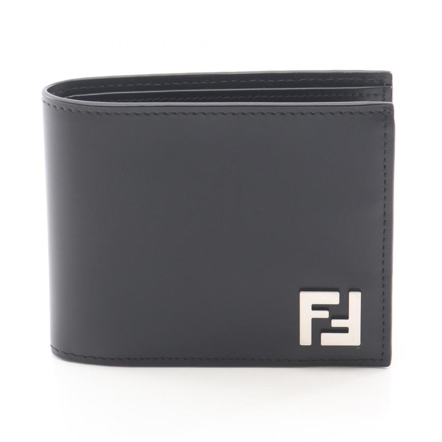 FENDI（フェンディ） 二つ折り財布 財布 レザー ブラック系