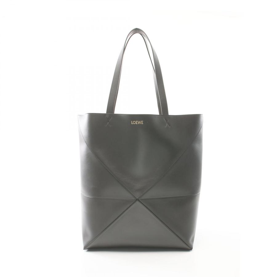 LOEWE（ロエベ） パズル フォルド トートバッグ バッグ レザー グレー