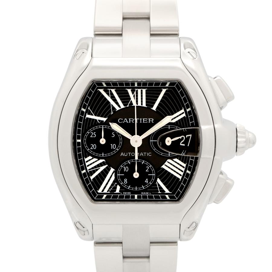 カルティエ CARTIER ロードスター クロノグラフ XL 腕時計 時計 ステンレススチール メンズ ブラック系 W62020X6 【中古】 Cartier（カルティエ） ロードスター クロノグラフ XL 腕時計 時計