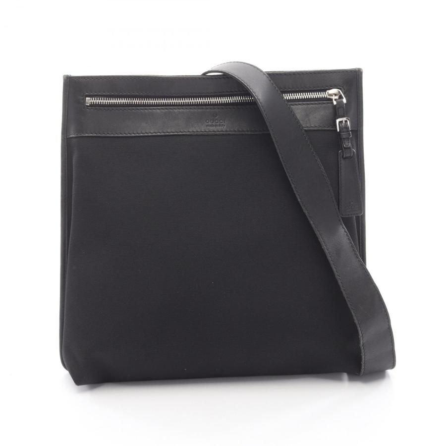 グッチ GUCCI ショルダーバッグ バッグ キャンバス レザー レディース ブラック系 92560 【中古】 GUCCI（グッチ） ショルダーバッグ バッグ キャンバス ブラック系