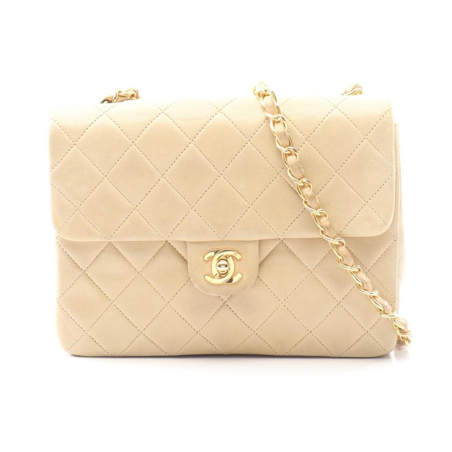 シャネル CHANEL ミニマトラッセ20 ショルダーバッグ バッグ ラムスキン（羊革） レディース ベージュ系 【中古】 CHANEL（シャネル） ミニマトラッセ20 ショルダーバッグ バッグ