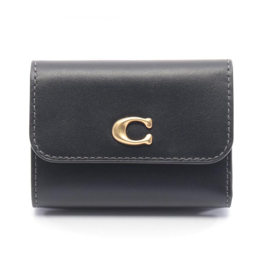 コーチ COACH ESSENTIAL CARD HOLDER WALLET 三つ折り財布 財布 レザー レディース ブラック系 CY201B4 【新品】 COACH（コーチ） COACH ESSENTIAL CARD HOLDER WALLET 三つ折り財布