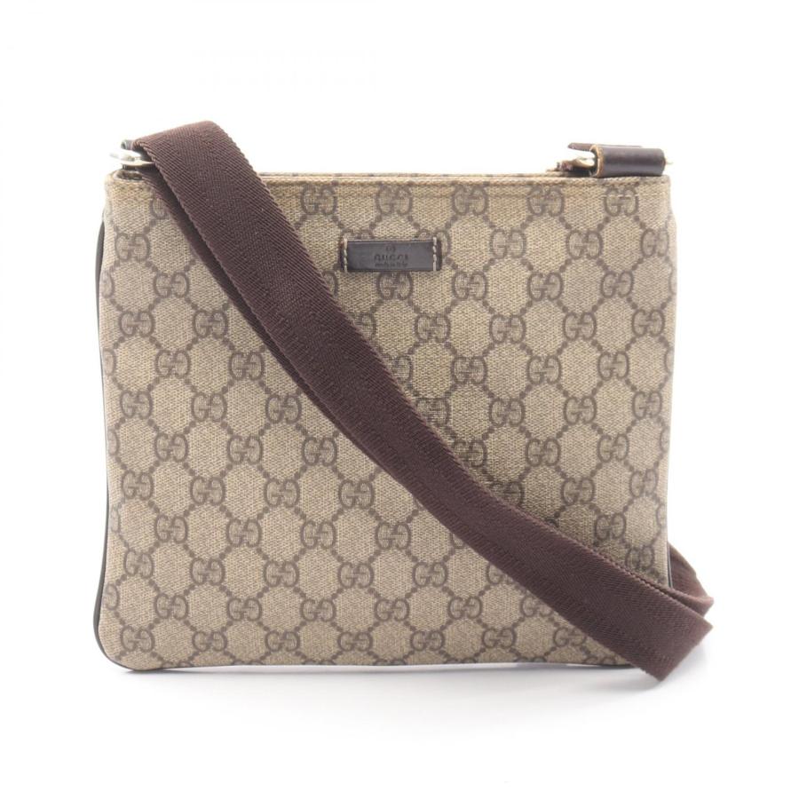 グッチ GUCCI GGスプリーム ショルダーバッグ バッグ PVCコーティングキャンバス レザー レディース ベージュ系 / ブラウン系 201538 【中古】 GUCCI（グッチ） GUCCI GGスプリーム ショルダーバッグ バッグ PVC