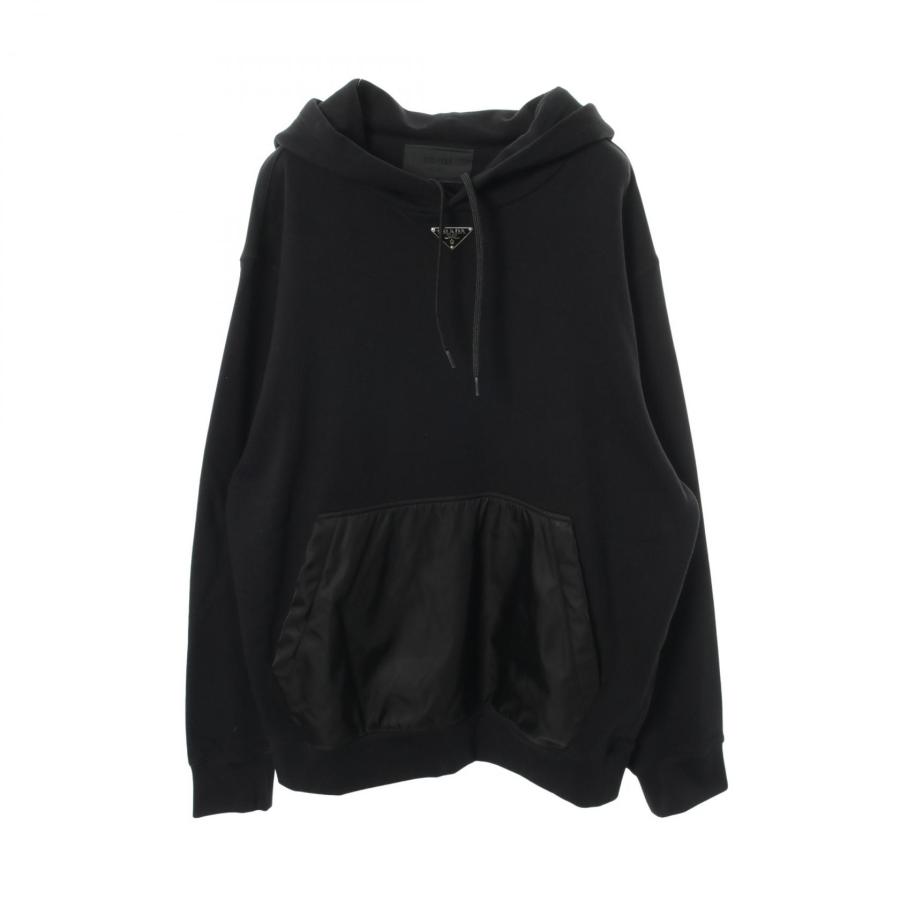 プラダ PRADA Re-Nylon パーカー 衣料品 トップス コットン ナイロン メンズ ブラック系 UJL45B 【中古】 PRADA（プラダ） PRADA Re-Nylon パーカー 衣料品 トップス コットン