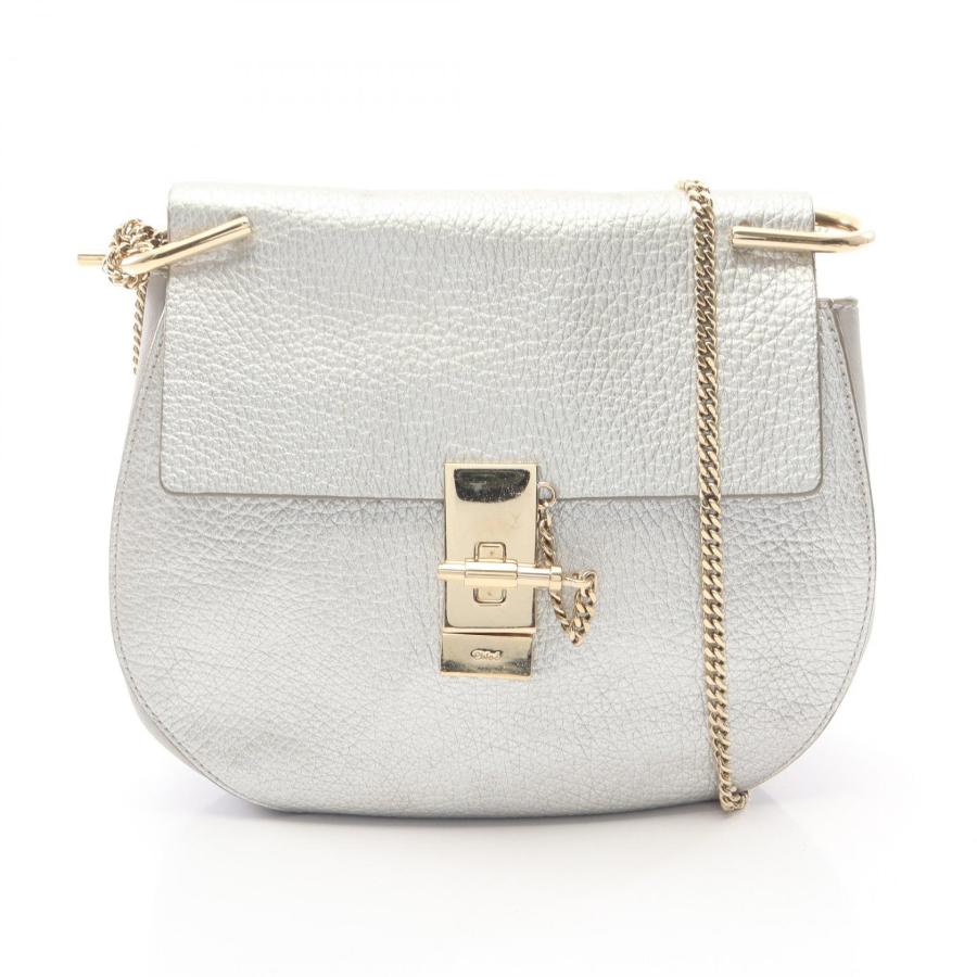 Chloe（クロエ） ドリュー ショルダーバッグ バッグ レザー シルバー系 