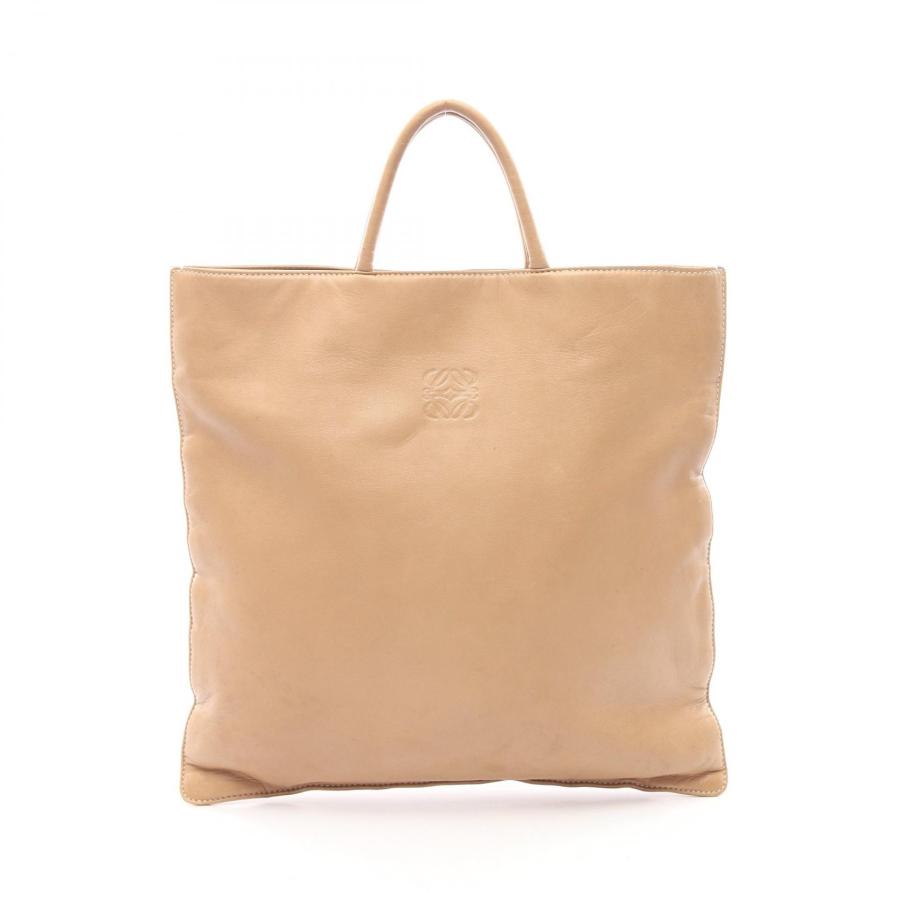 LOEWE（ロエベ） アナグラム トートバッグ バッグ レザー ベージュ系