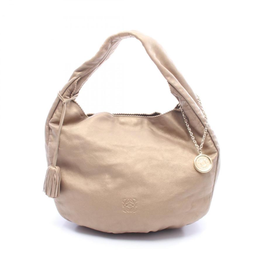 LOEWE（ロエベ） アナグラム ショルダーバッグ バッグ レザー ゴールド 