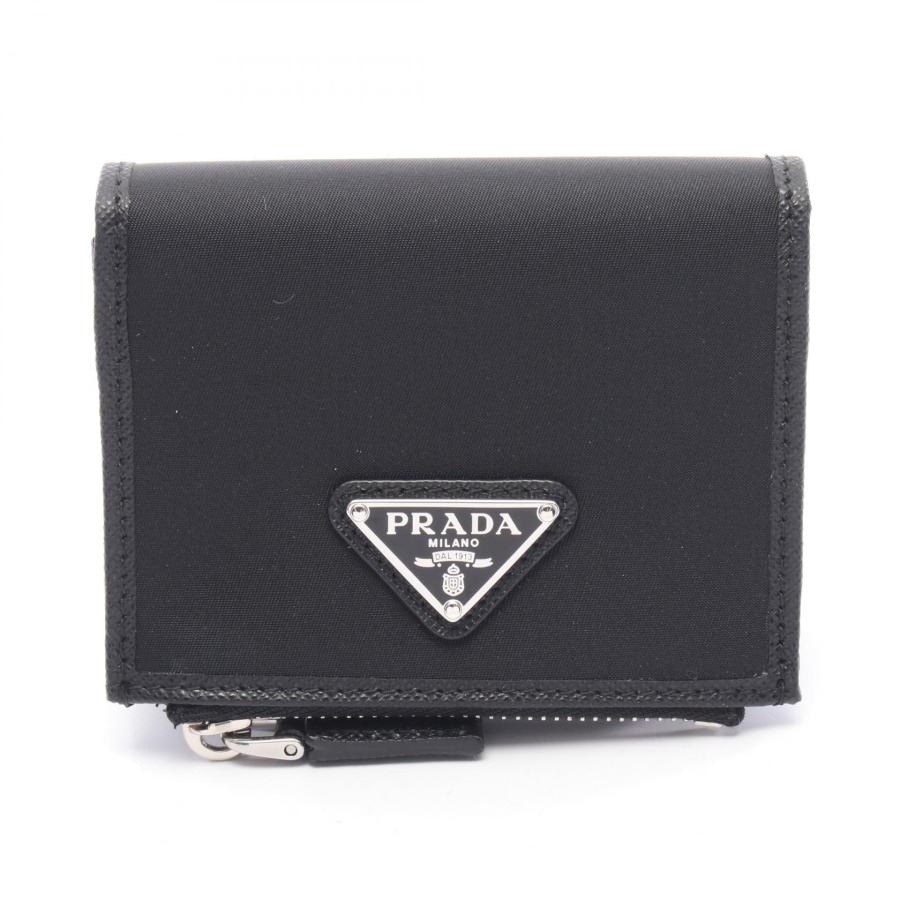 プラダ PRADA Re-Nylon 二つ折り財布 財布 ナイロン レザー レディース ブラック系 2MC1282DMHF0002 【新品】 PRADA（プラダ） PRADA Re-Nylon 二つ折り財布 財布 ナイロン ブラック