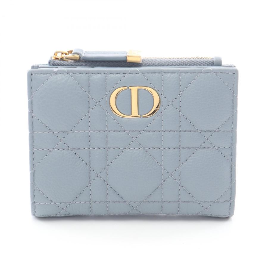 ディオール Dior Caro Dahila カナージュ 二つ折り財布 財布 レザー