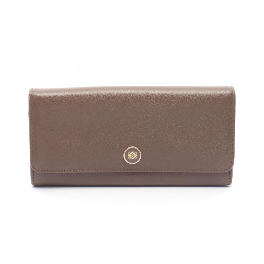 LOEWE（ロエベ） アナグラム 二つ折り長財布 財布 レザー ブラウン系 
