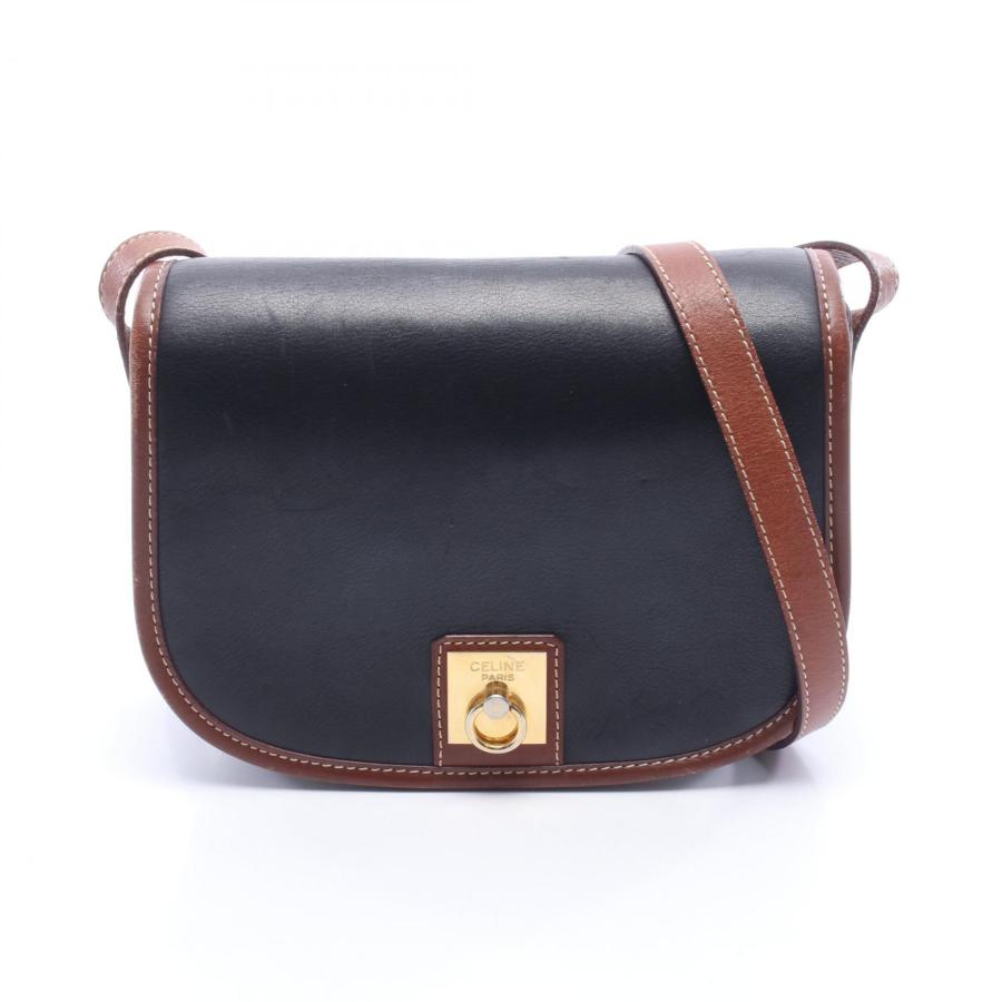 CELINE（セリーヌ） 爆買 ショルダーバッグ バッグ レザー ネイビー系 