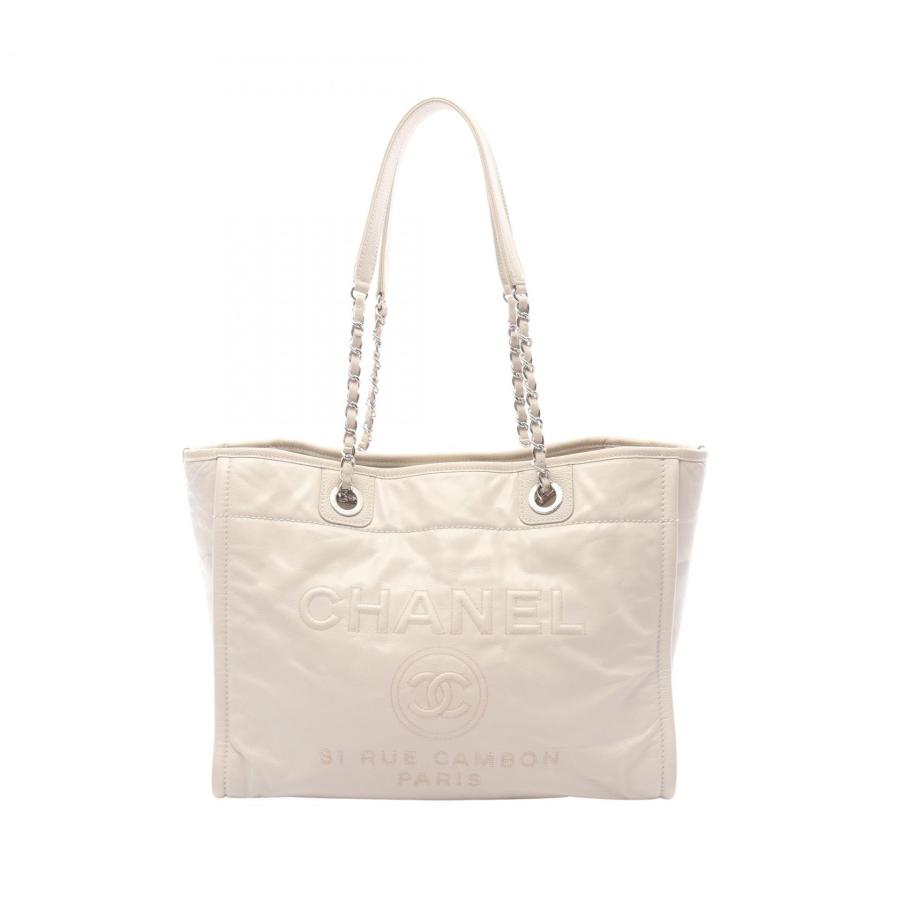 CHANEL（シャネル） ドーヴィル トートバッグ バッグ レザー ホワイト