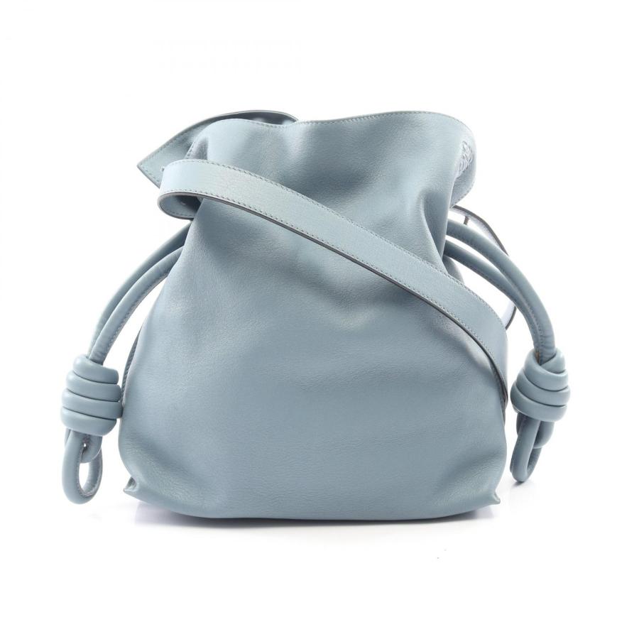 美品　ロエベ   フラメンコ　ノット　ショルダーバッグ　ブルー LOEWE（ロエベ） フラメンコ ノット ショルダーバッグ バッグ レザー