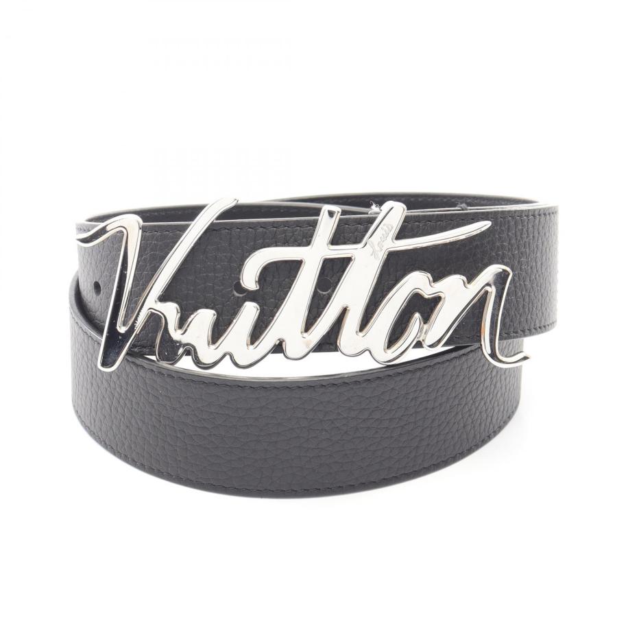 ルイ・ヴィトン LOUIS VUITTON サンチュール LVオートグラフ 40MM ベルト 衣料品 レザー メンズ ブラック系 M0187 【中古】 LOUIS VUITTON（ルイ・ヴィトン） サンチュール LVオートグラフ 40MM