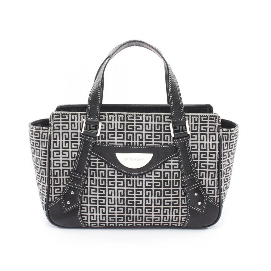 ジバンシィ GIVENCHY ロゴ ハンドバッグ バッグ キャンバス ブラック系 