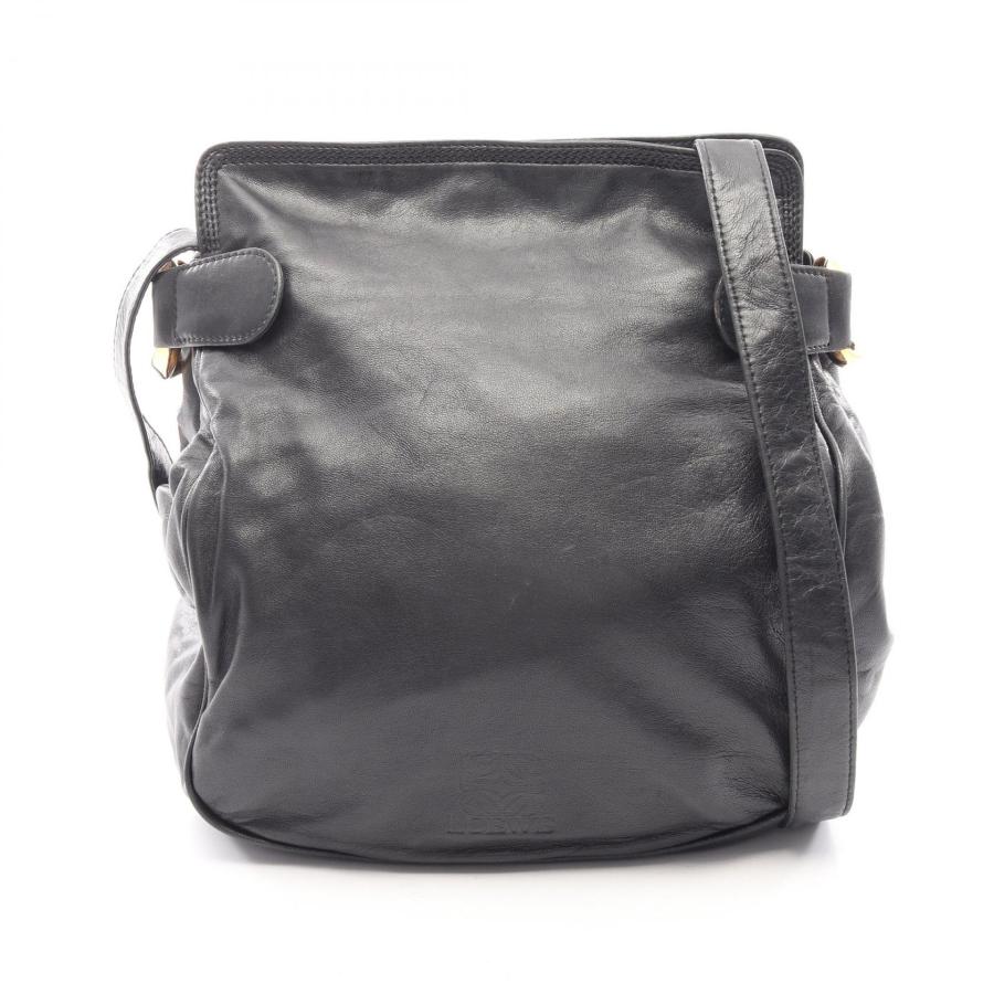 LOEWE（ロエベ） アナグラム ショルダーバッグ バッグ レザー ブラック