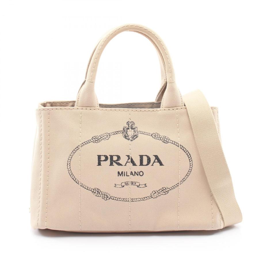 PRADA ベージュキャンバストートバッグ PRADA（プラダ） PRADA CANAPA カナパ 2WAY トートバッグ バッグ