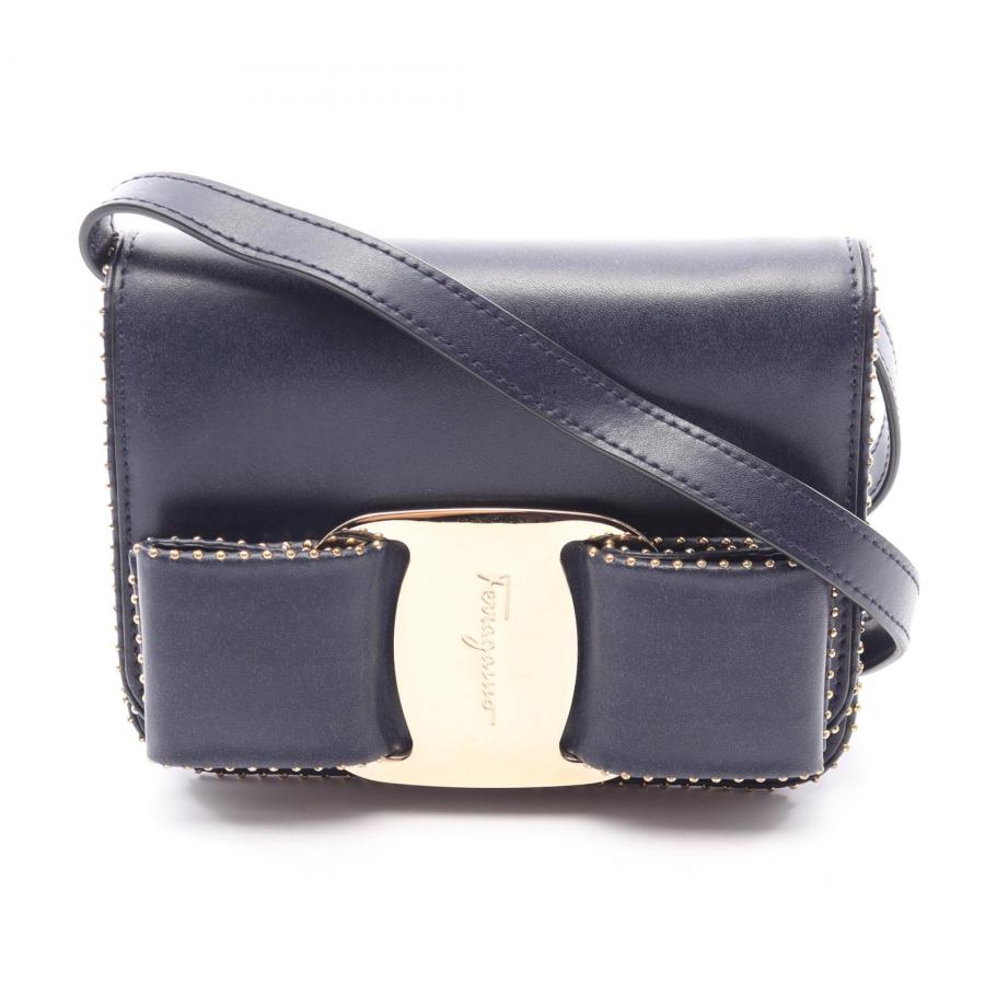【美品】サルヴァトーレフェラガモ ヴァラリボン ミニショルダーバッグ レザー サルヴァトーレフェラガモ Salvatore Ferragamo ヴァラリボン ミニ