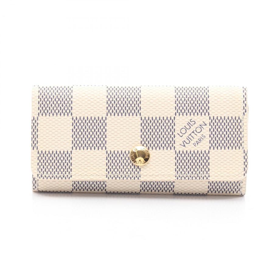 LOUIS VUITTON ダミエ アズール ミュルティクレ 4連キーケース美品 LOUIS VUITTON（ルイ・ヴィトン） ミュルティクレ4 ダミエアズール 4連