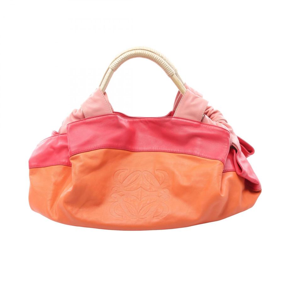 LOEWE オレンジ レザー バッグ　ナッパアイレ LOEWE（ロエベ） ナッパアイレ ハンドバッグ バッグ レザー オレンジ系