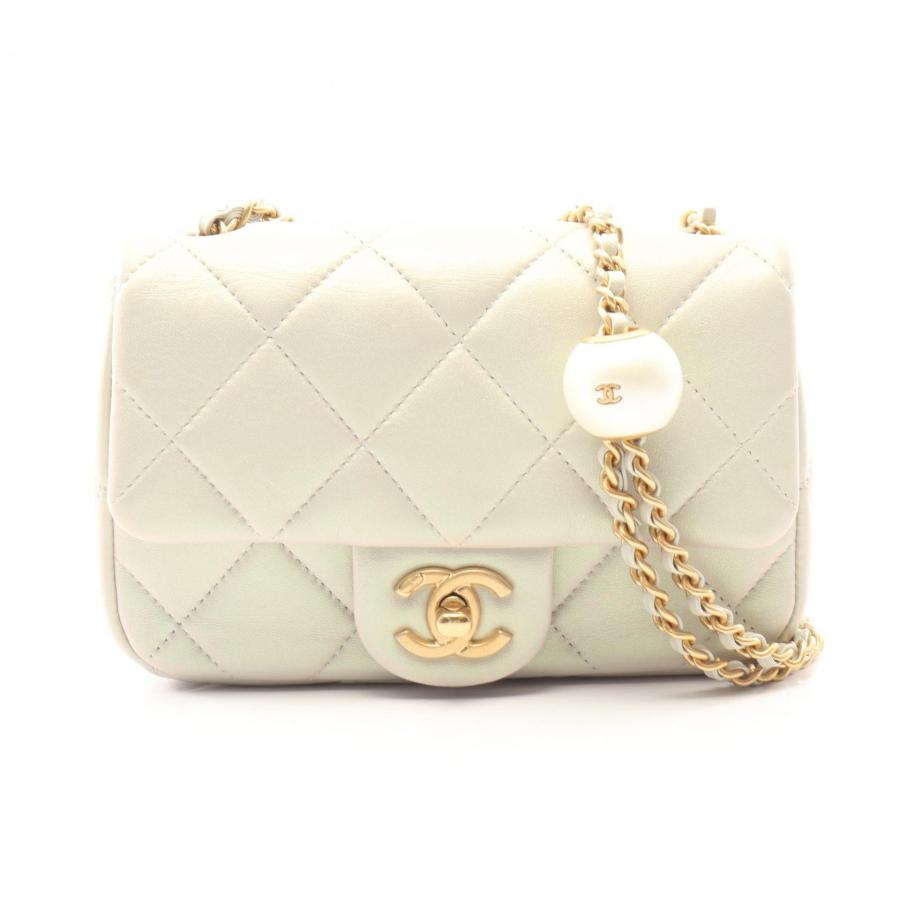 シャネル CHANEL ミニマトラッセ ショルダーバッグ バッグ ラムスキン（羊革） レディース グレー系 【中古】 CHANEL（シャネル） ミニマトラッセ ショルダーバッグ バッグ