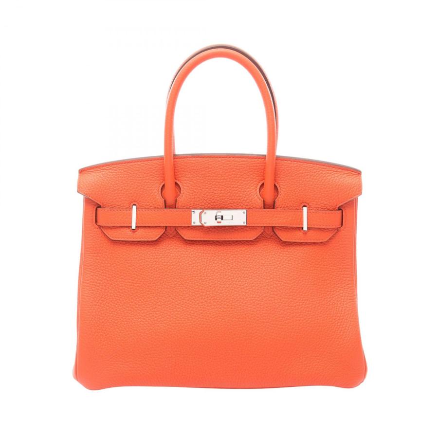 オレンジ レザー ハンドバッグ30 HERMES（エルメス） バーキン30 ハンドバッグ バッグ レザー トゴ