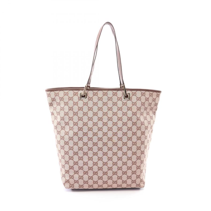 美品 GUCCI グッチ GG キャンバス レザー トートバッグ ピンク GUCCI（グッチ） GUCCI GGキャンバス トートバッグ バッグ キャンバス