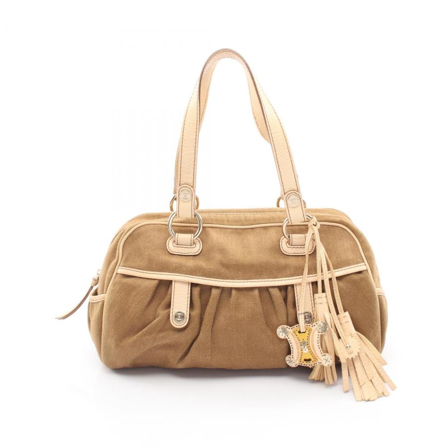 CELINE セリーヌ　マカダム　タッセル　がま口　ハンドバッグ　ワンショルダー CELINE（セリーヌ） マカダム タッセル ハンドバッグ バッグ