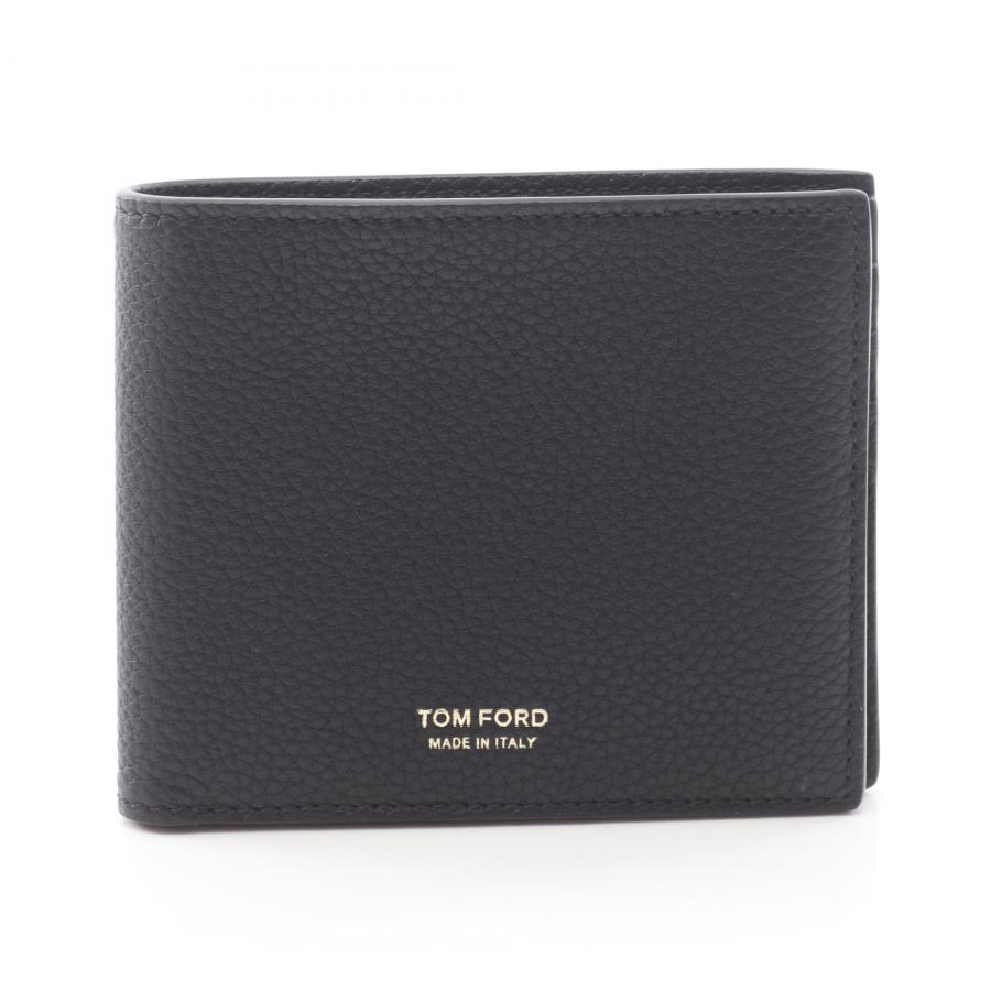 新品未使用✨　TOM FORD　二つ折り財布　バイフォールド　レザー 爆買 トムフォード TOM FORD 二つ折り財布 財布 レザー ブラック系