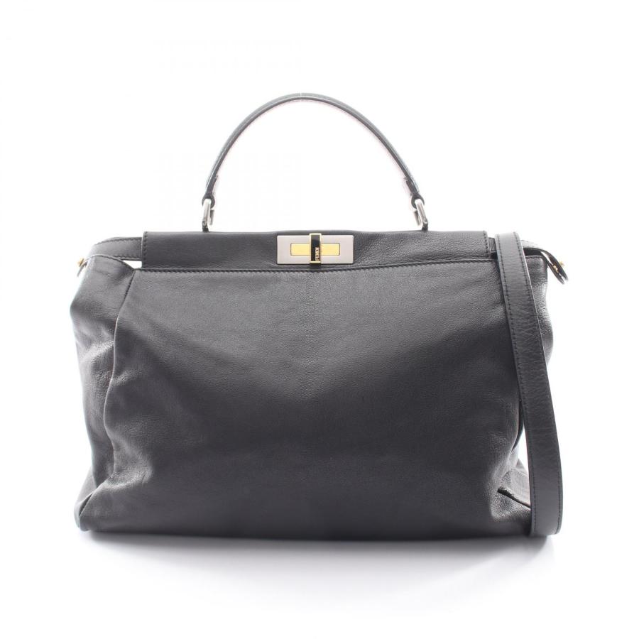 フェンディ ピーカブー ラージ セレリア ハンドバッグ レザー ブラック FENDI（フェンディ） ピーカブー ラージ 2WAY ハンドバッグ バッグ