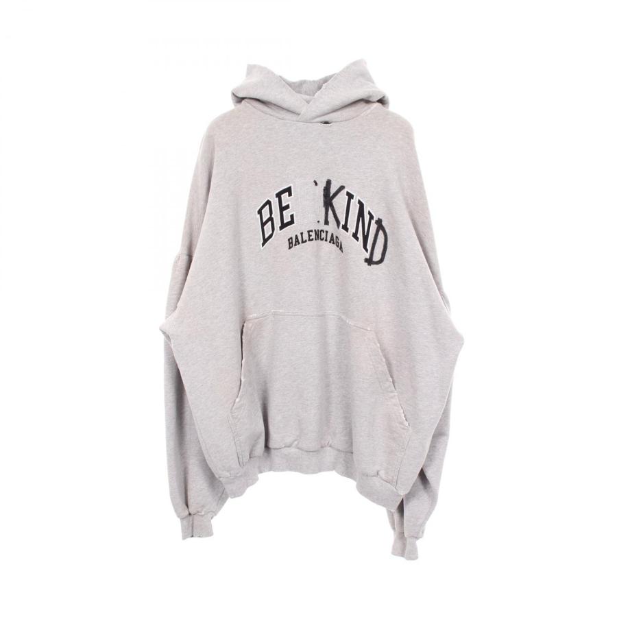 正規品 超美品 BALENCIAGA ダスト加工 パーカー オーバーサイズ BALENCIAGA（バレンシアガ） BALENCIAGA ROUND HOODIE ユーズド加工