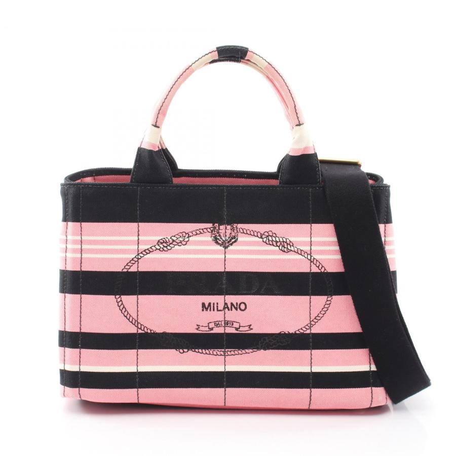 PRADA（プラダ） 爆買 PRADA CANAPA RIGHE カナパ 2WAY トートバッグ