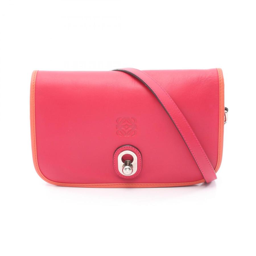LOEWE（ロエベ） イネス ショルダーバッグ バッグ レザー レッド系 